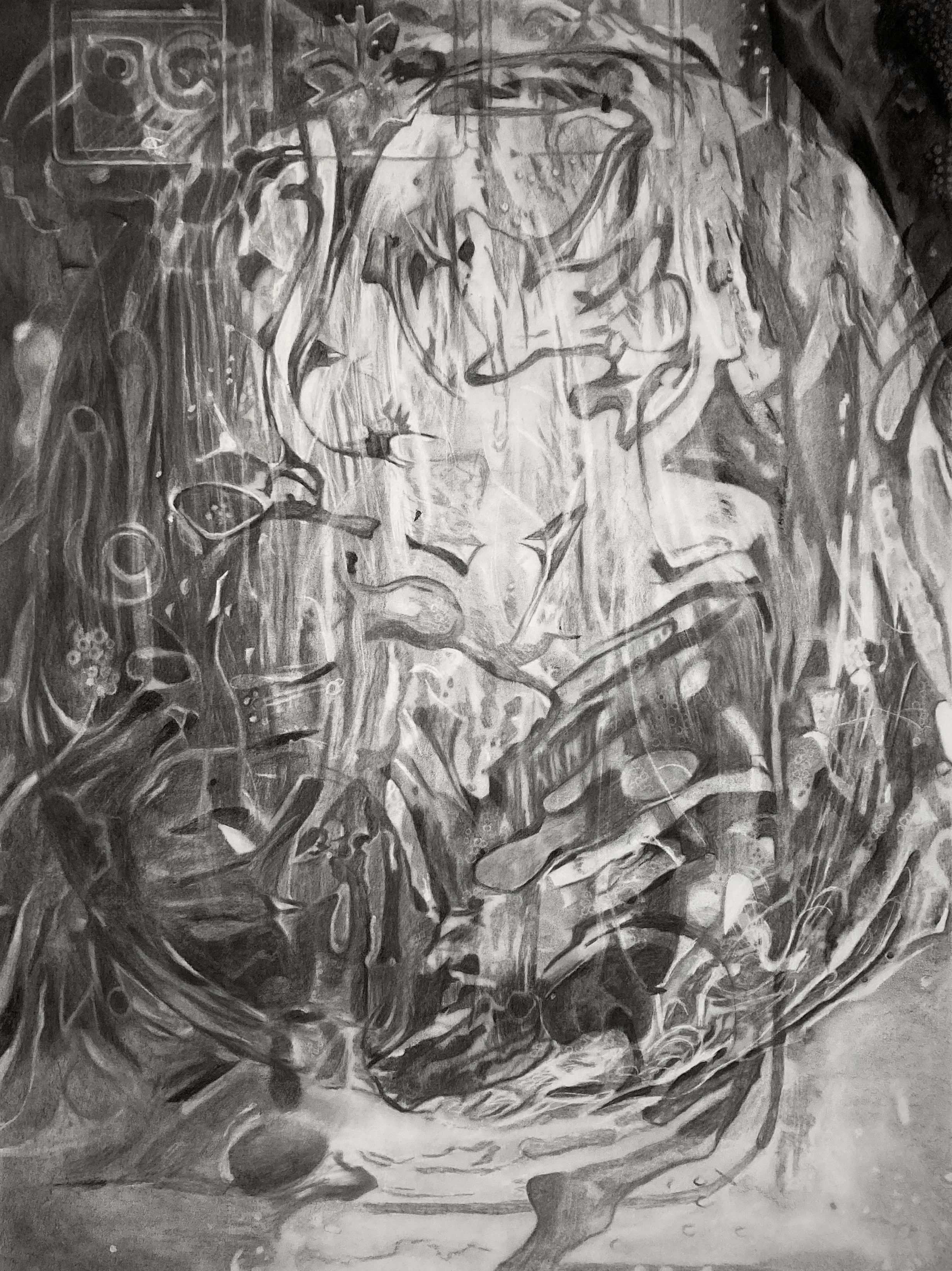 map - 135x100cm - charcoal on paper - 2020