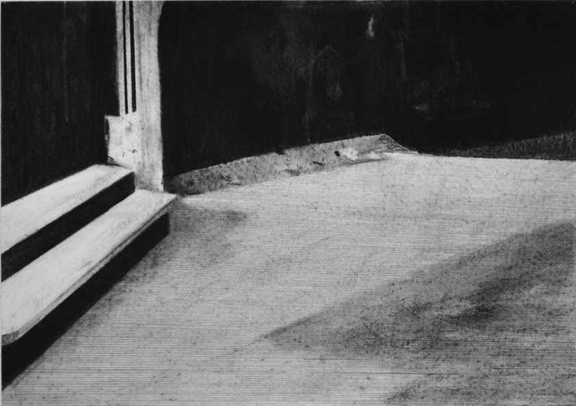 zulle - 42x50cm - charcoal, graphite on paper - 2013