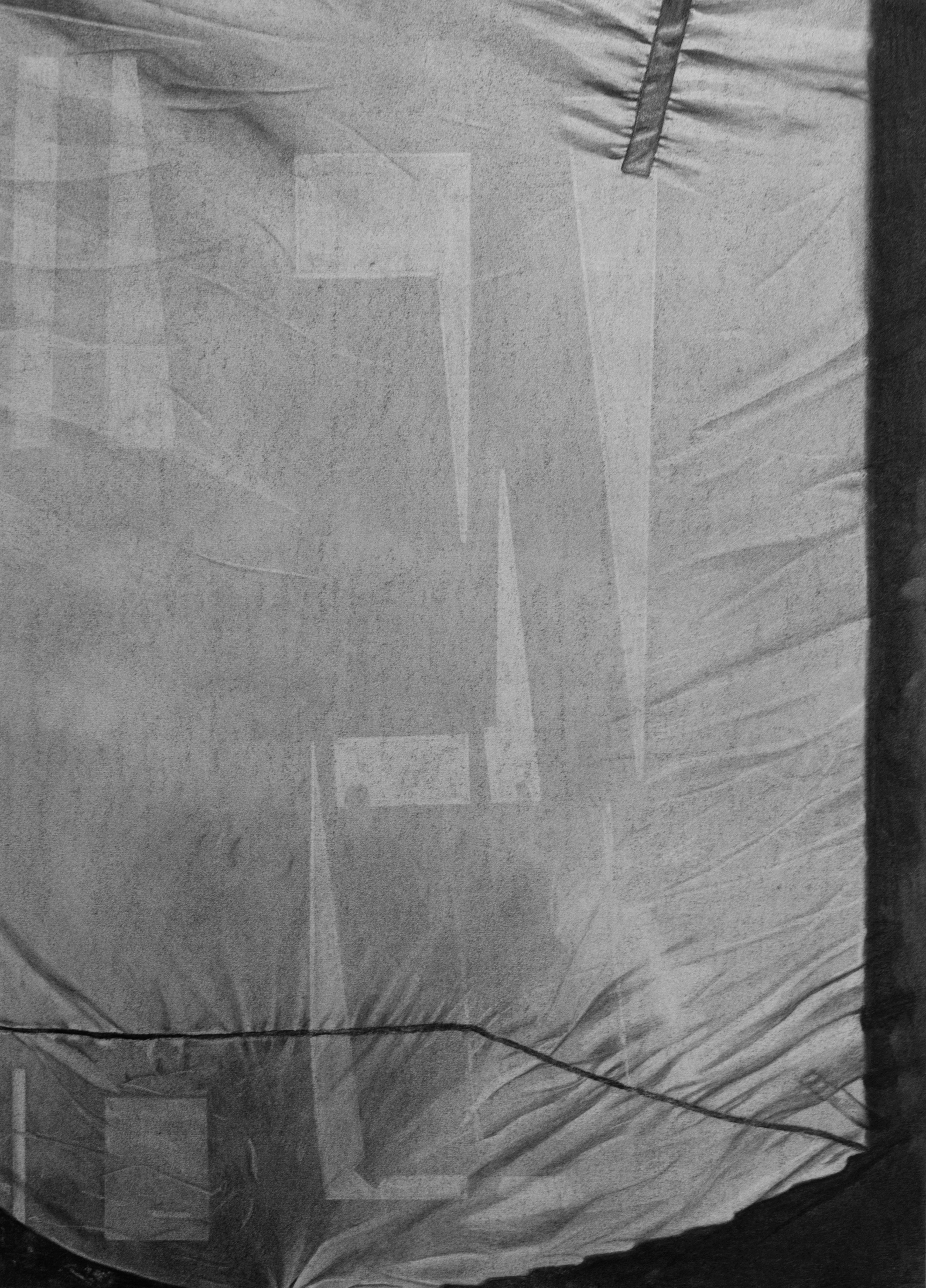 glance of a shelter - 82x59cm - charcoal on paper - 2019