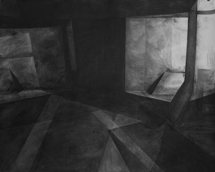 safe - 150x190cm - charcoal & gesso on paper - 2014