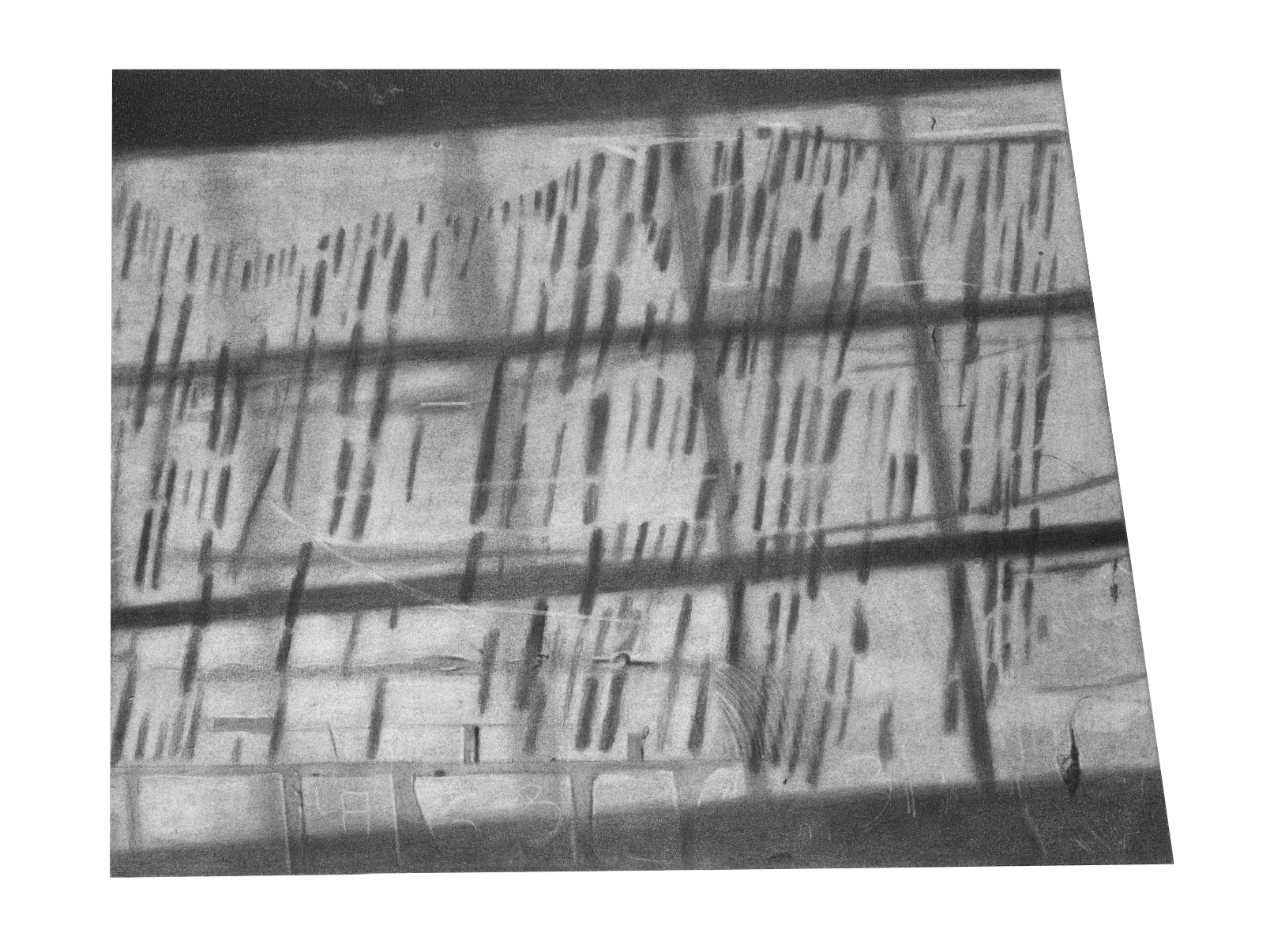 palimpsest - 42x56cm - charcoal on paper - 2019