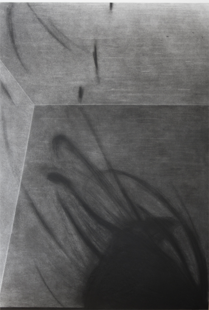 corner piece III - 68x45,5cm - charcoal on paper - 2015